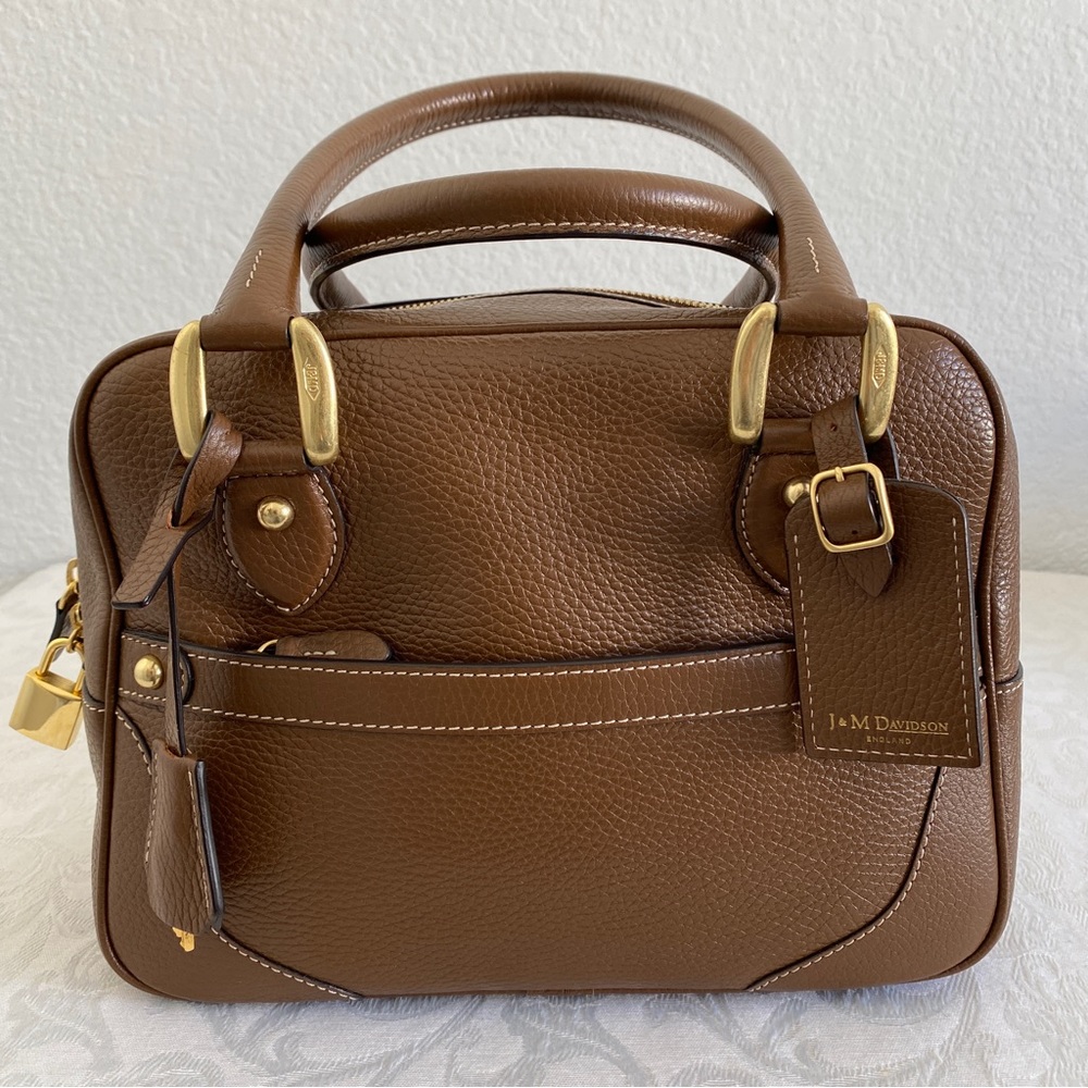 [定価16万✨]J&M DAVIDSON mini mia ハンドバッグ　シボ革 定価16万✨]J&M DAVIDSON mini mia ハンドバッグ シボ革